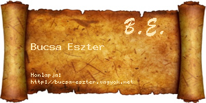 Bucsa Eszter névjegykártya