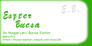 eszter bucsa business card